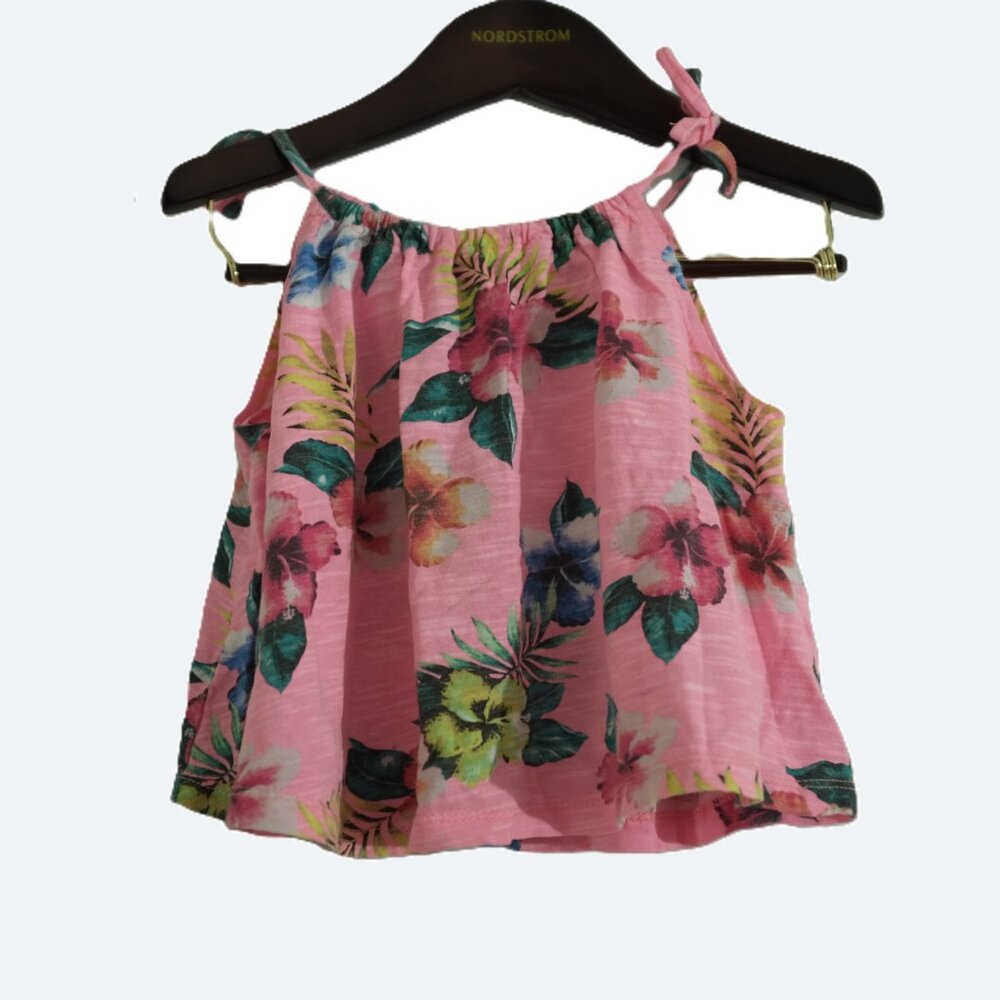 Zara girls natural collection tropical Hawaiian top size 5T